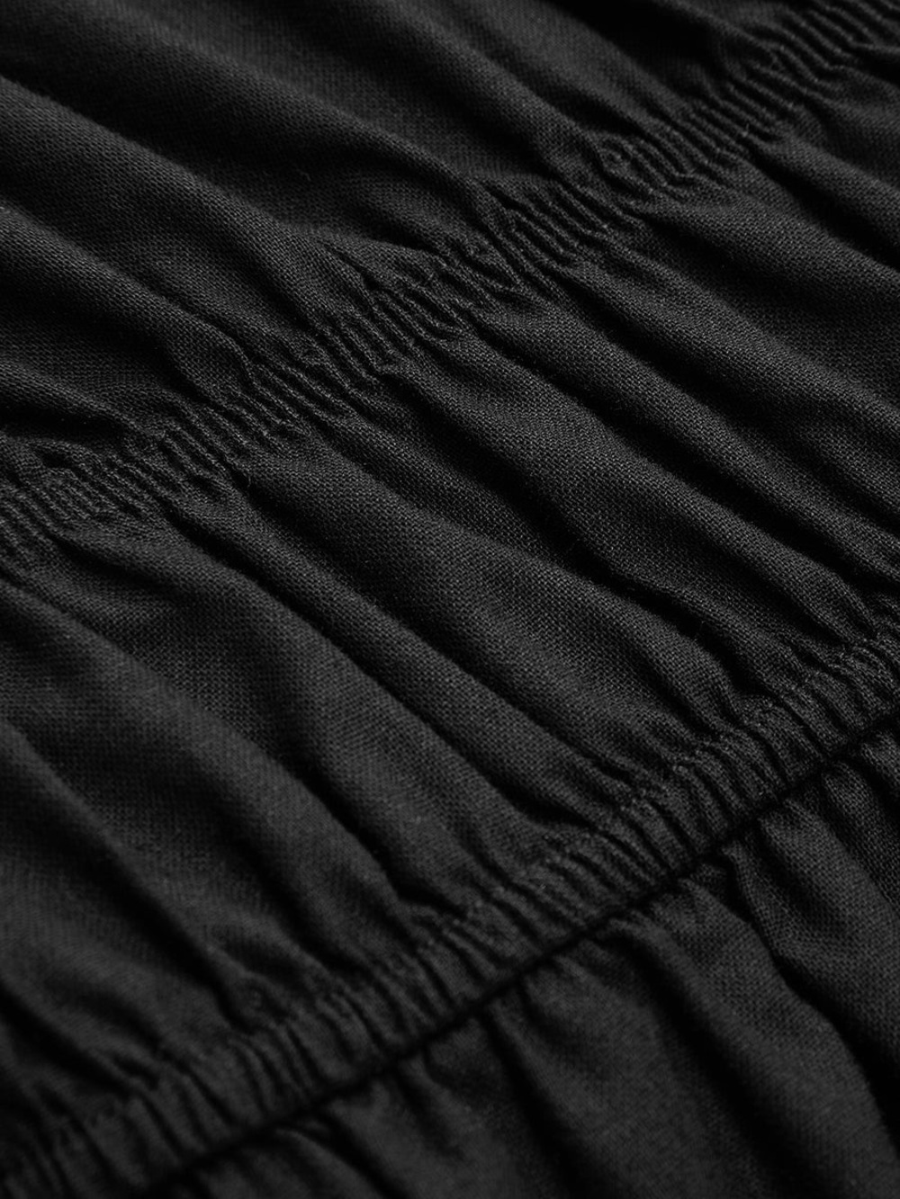 Commense One-Shoulder Cotton Tie-Side Smocked Romper - Picture 4 of 4